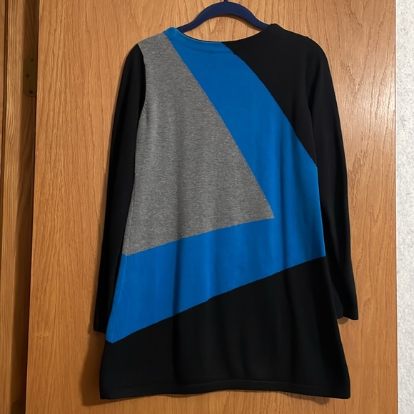 Tricolor Alfani knit tunic top - Picture 2 of 4